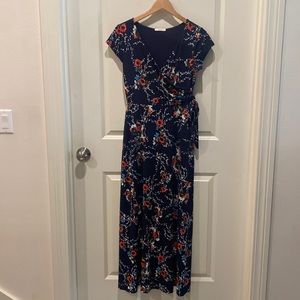 Navy Floral Dress